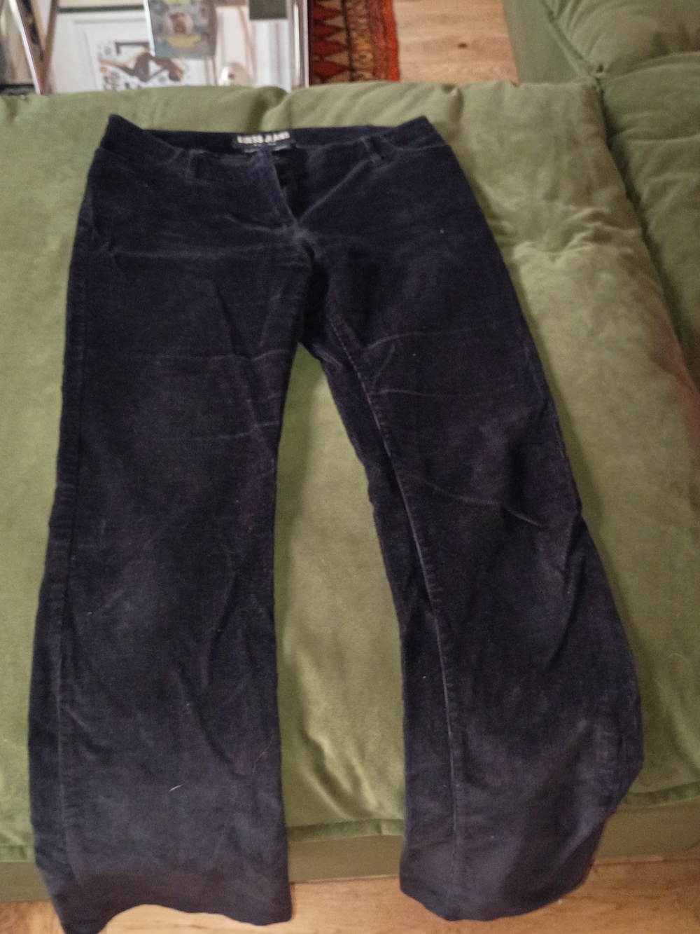 Vintage Flare Lowcut Guess Jeans Black Corduroy